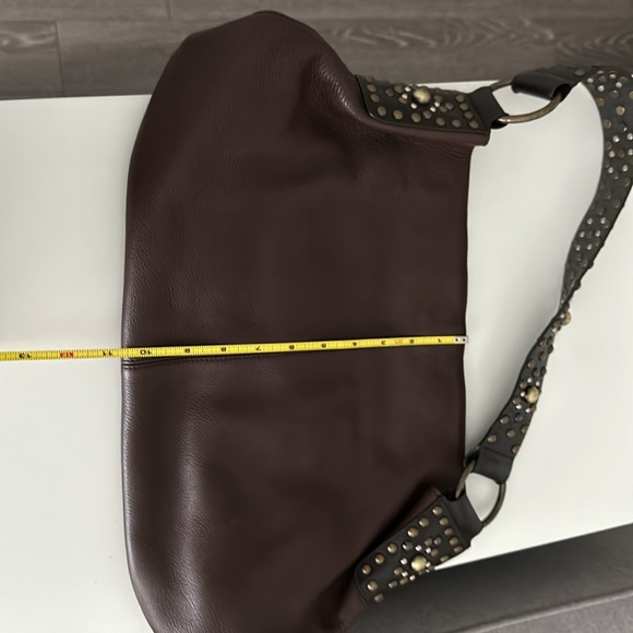 Nordstrom Brown leather studded shoulder bag - Picture 4 of 9